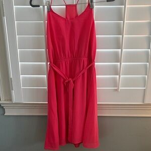 Ya Los Angeles Vibrant Pink Midi Dress